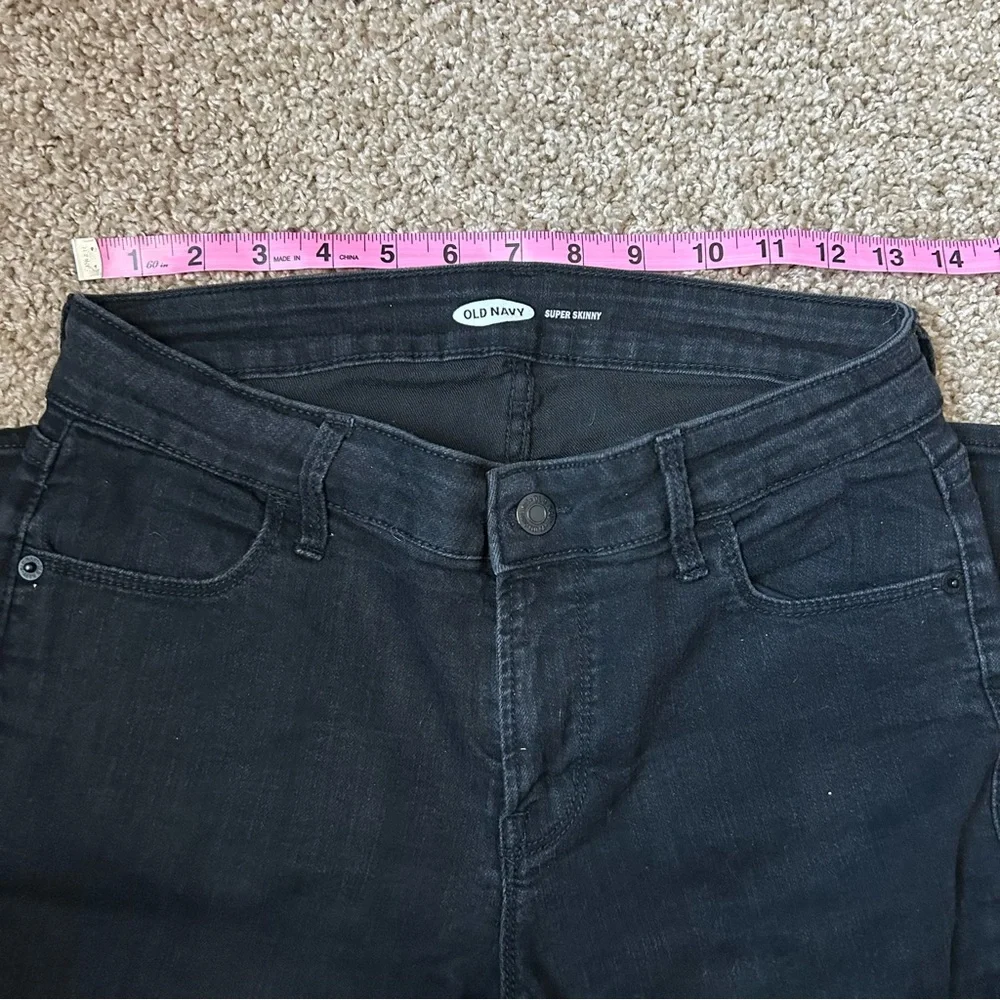 Women’s Old Navy Black Super Skinny Jeans Size 6 |C77